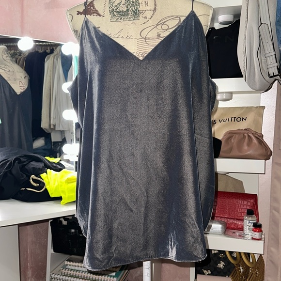 Velour adjustable tank top - Picture 1 of 5